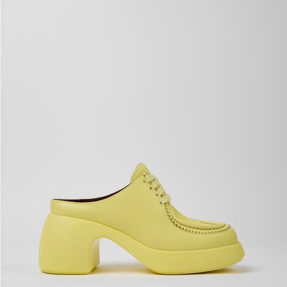 Camper Thelma Mule Heels / Stylish Yellow Women's Mules